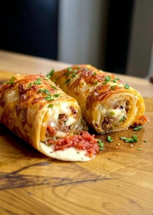 Easy Tortilla Wraps with Seasoned Ground Beef & Cheese