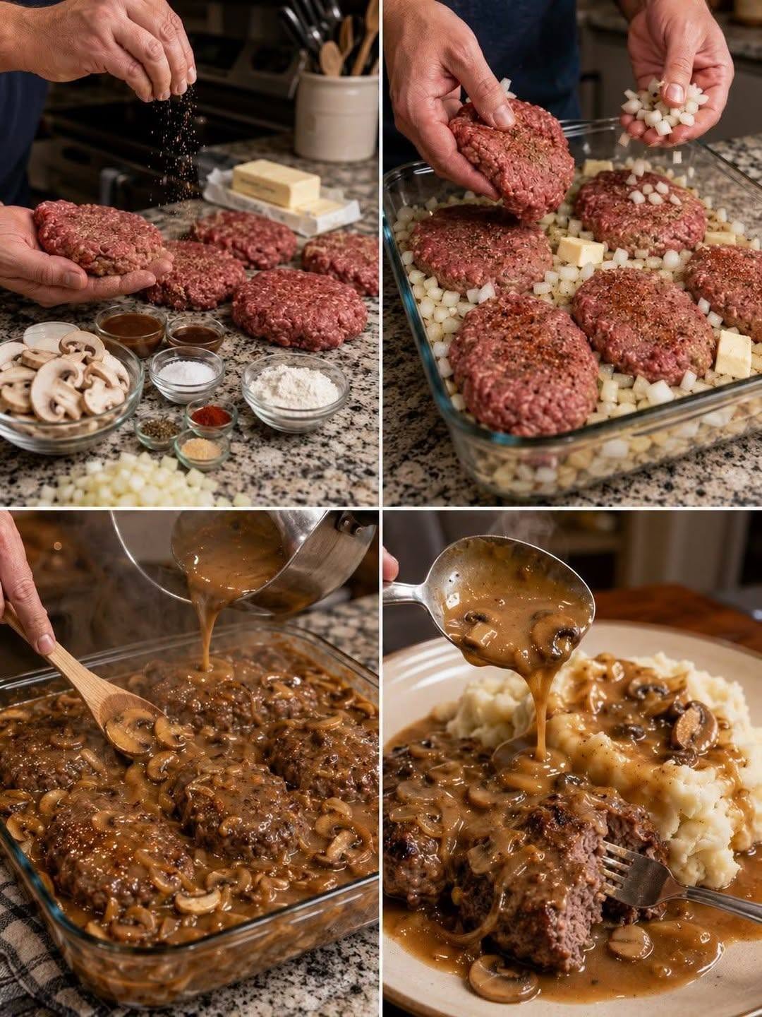 The Best Juicy Steak With Rich Onion Gravy Recipe