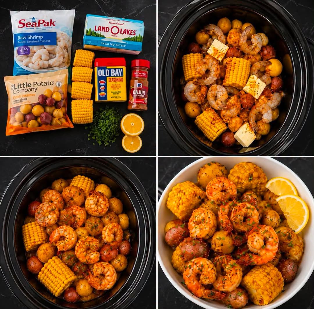 Easy Slow Cooker Cajun Shrimp Boil Recipe for Dinner