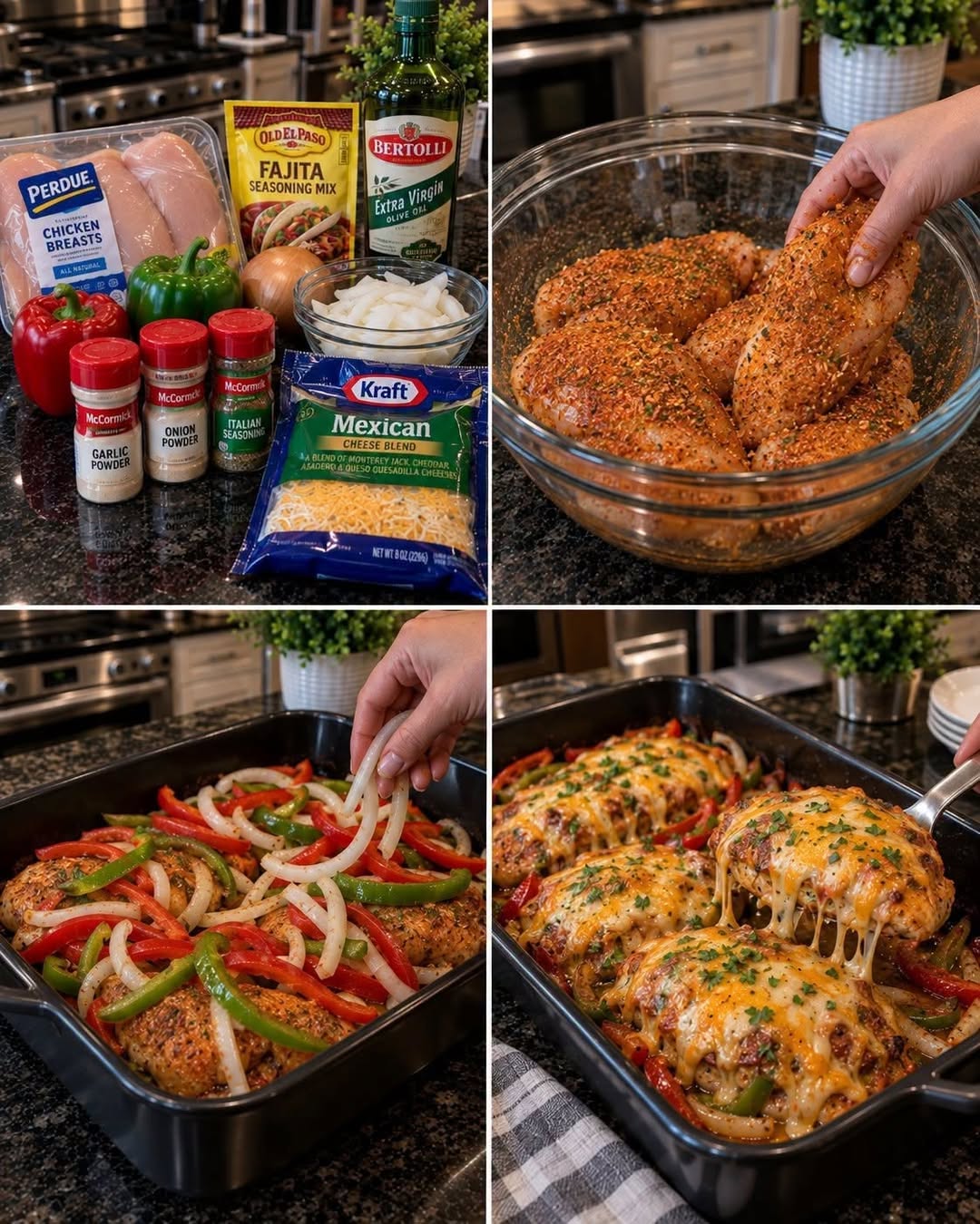 Easy Cheesy Baked Fajita Chicken for Dinner Tonight