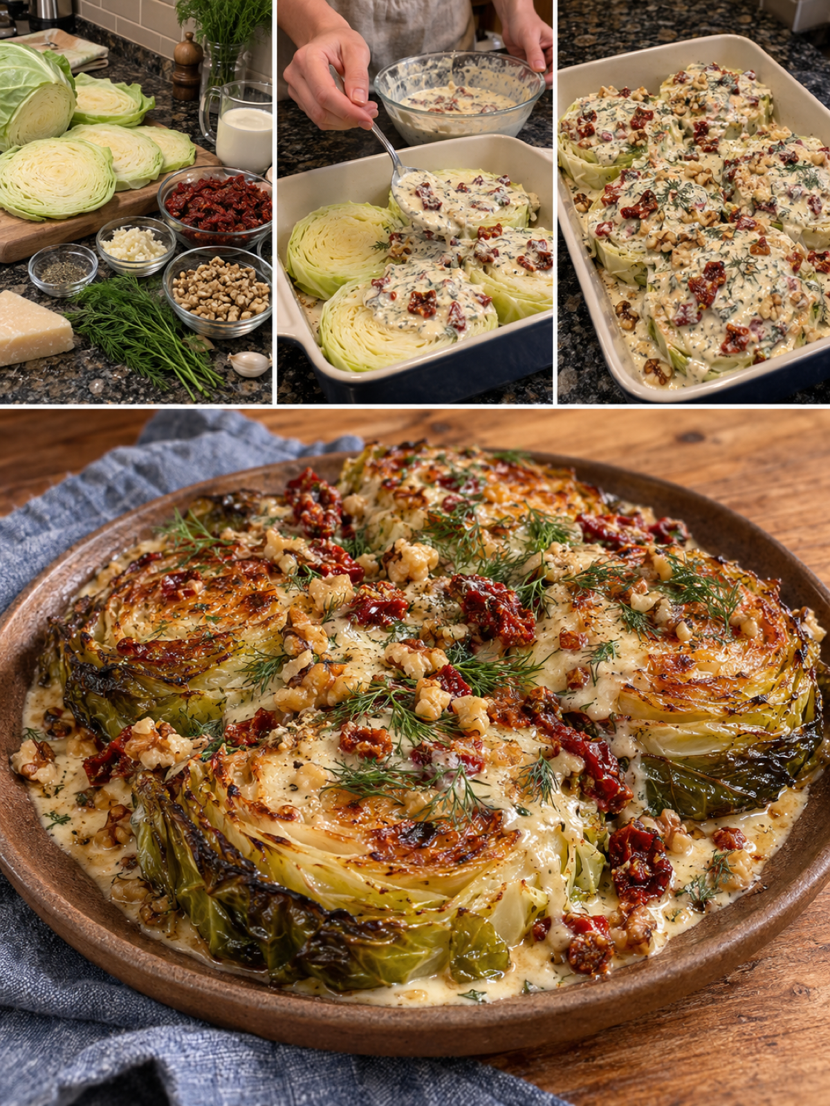 Easy Marry Me Melting Cabbage With Creamy Herb Sauce