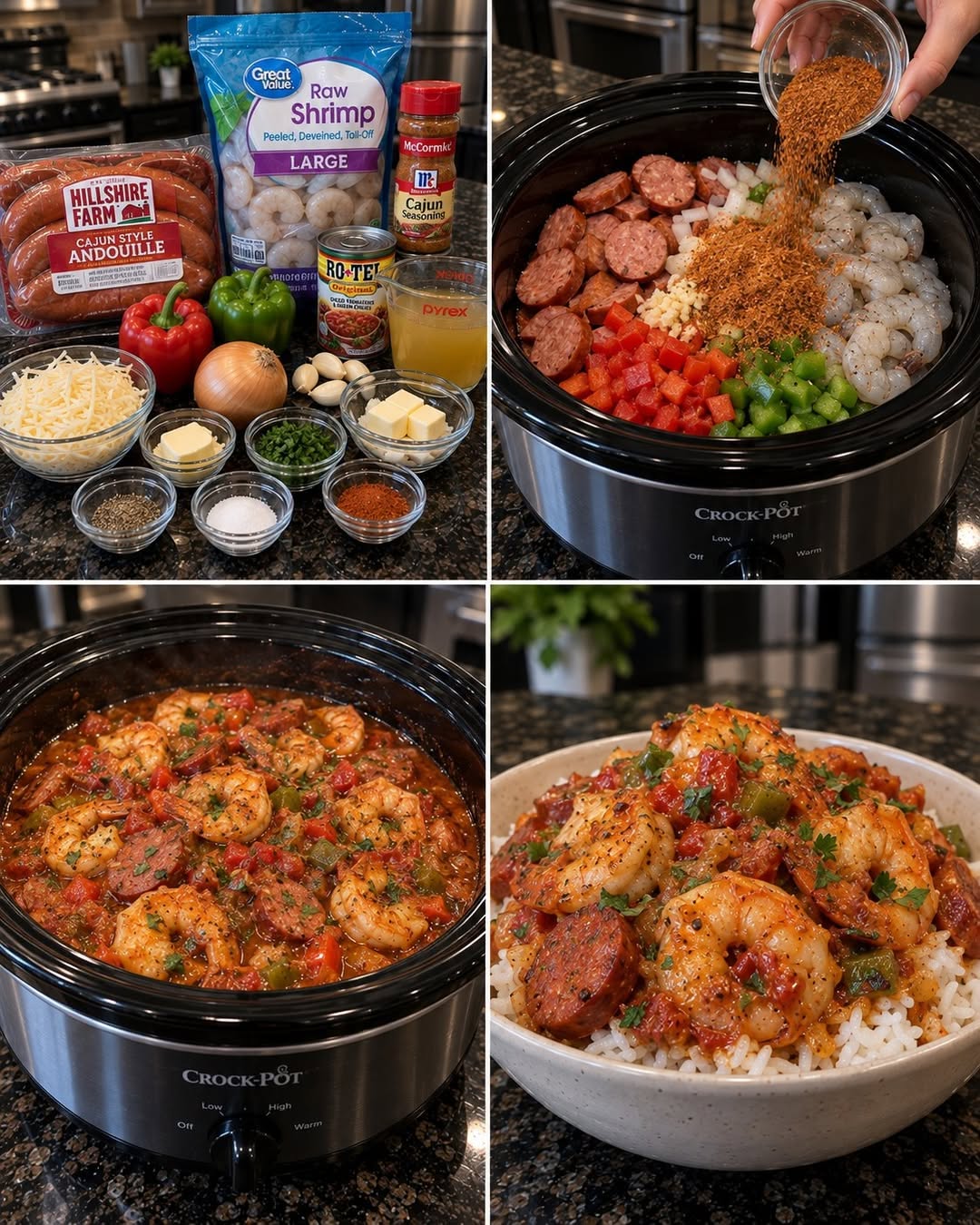 Easy Slow-Cooker Cajun Shrimp & Andouille Sausage Delight