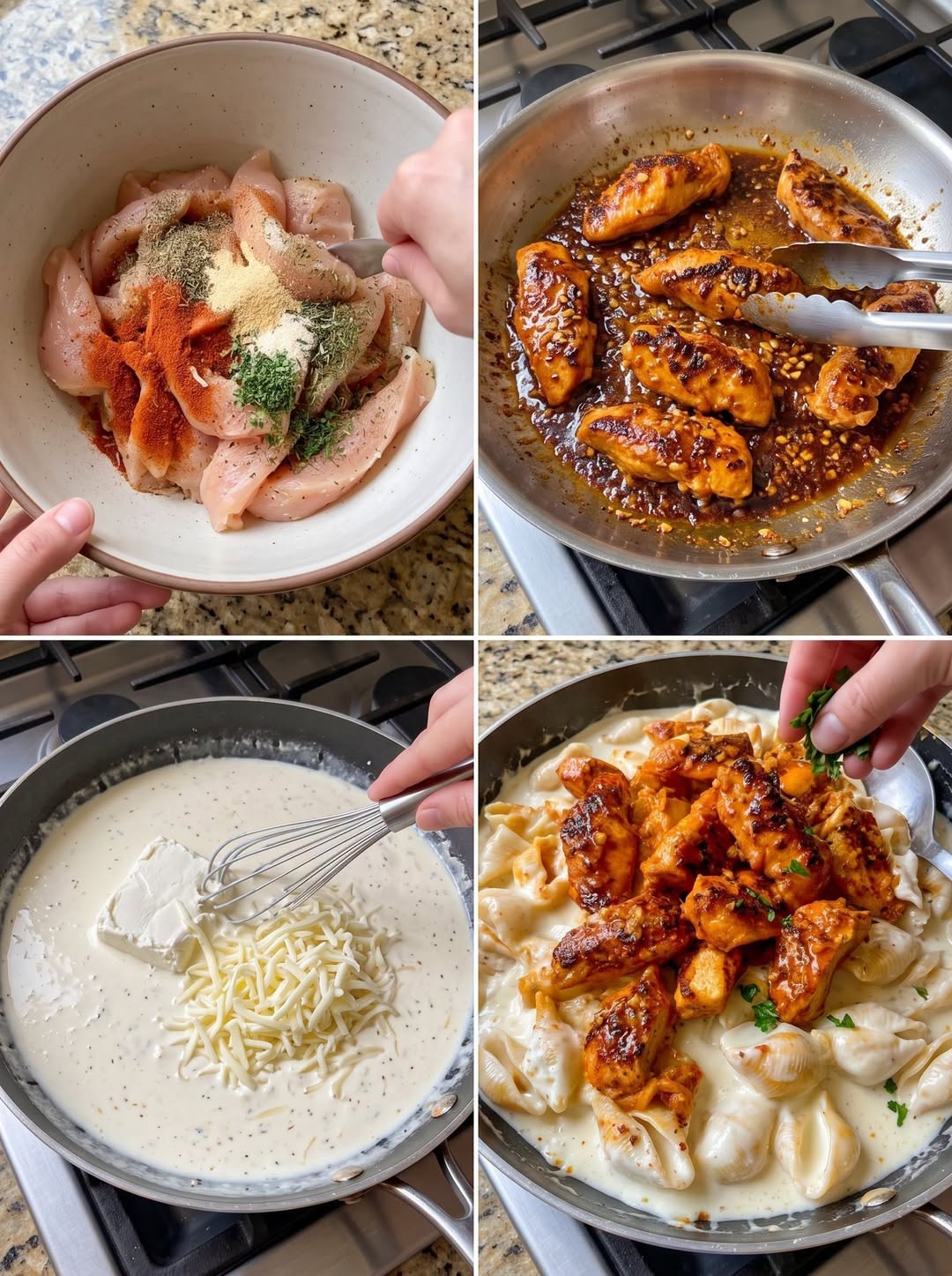 The Best Buffalo Garlic Butter Chicken Shells Recipe