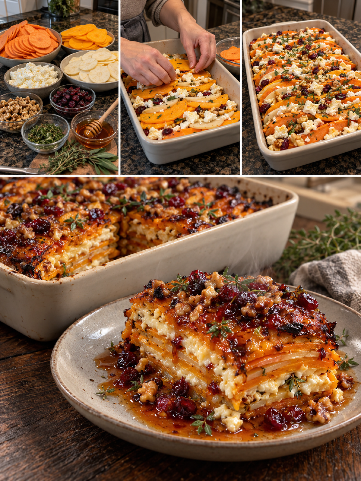 Easy Layered Sweet Potato, Butternut Squash & Parsnip Lasagna