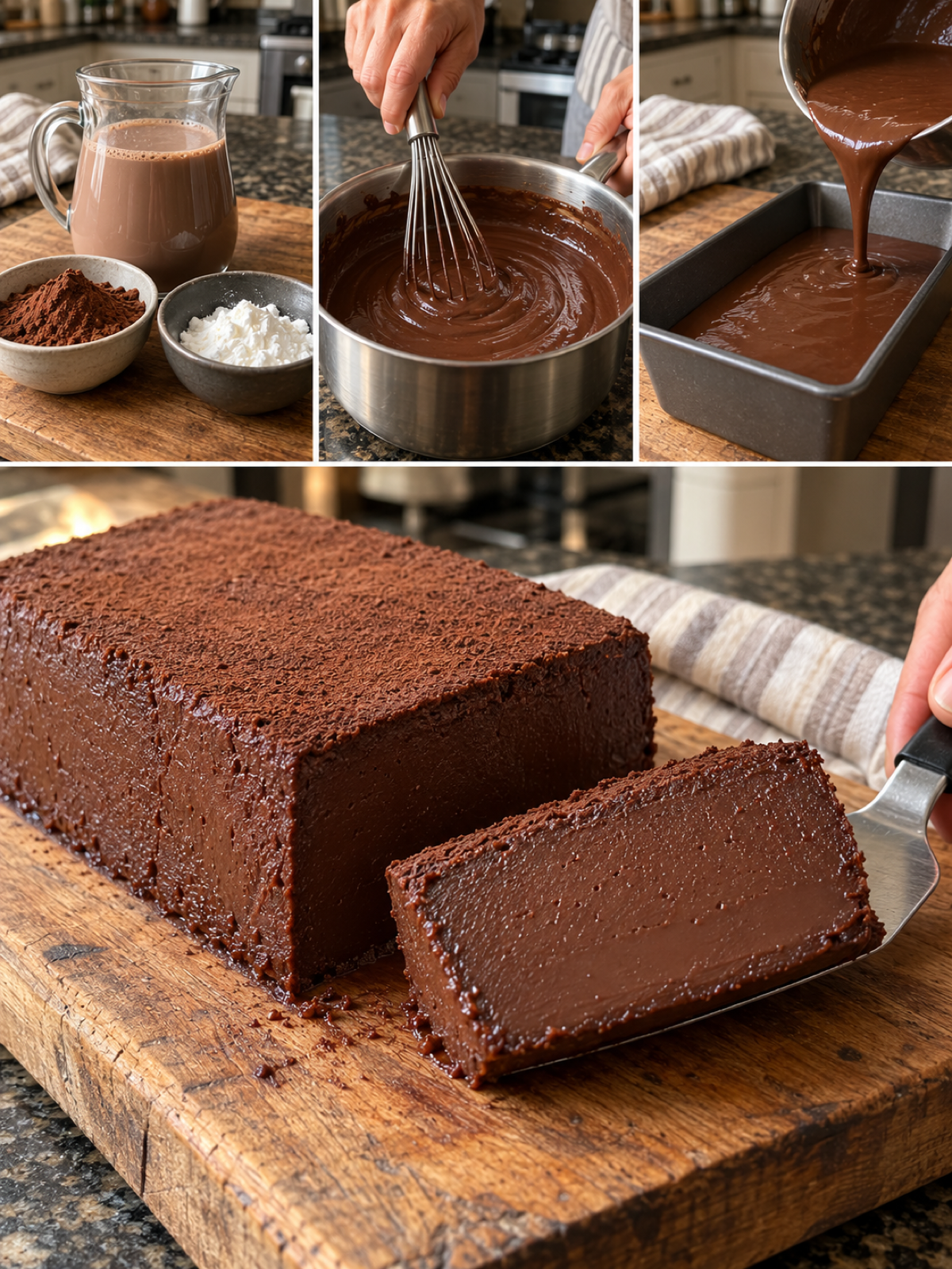 Easy 3-Ingredient Chocolate Milk Pudding Cake Recipe