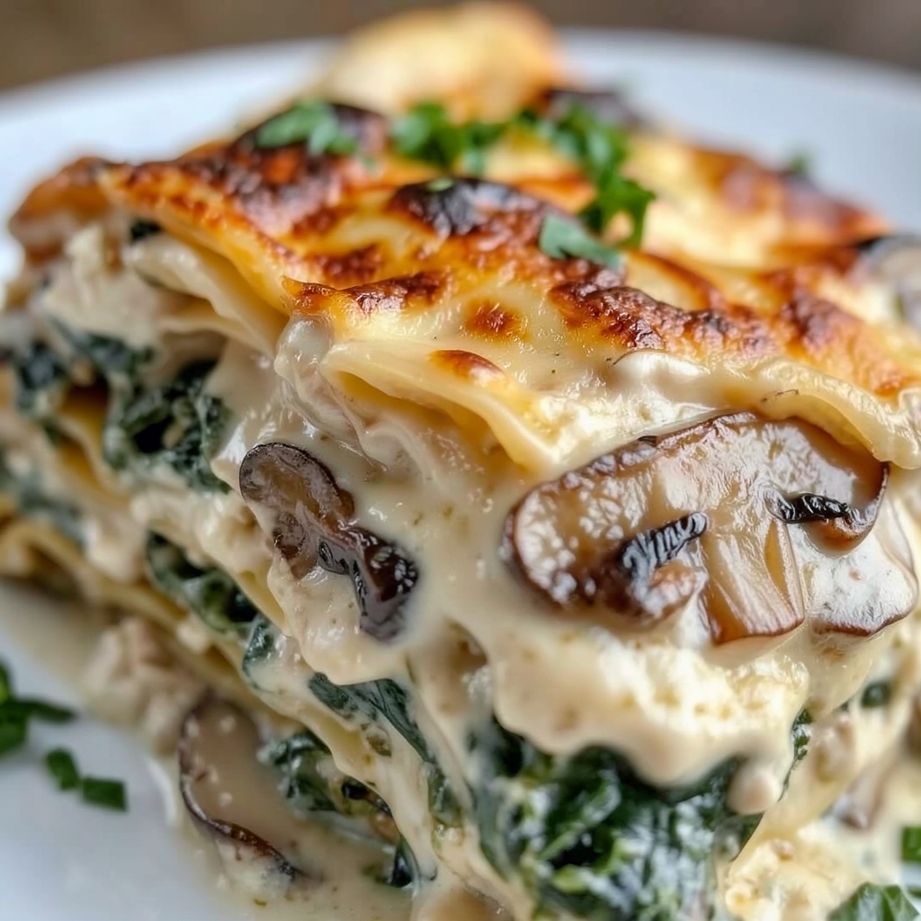 Creamy Spinach & Mushroom Lasagna: The Best Vegetarian Delight