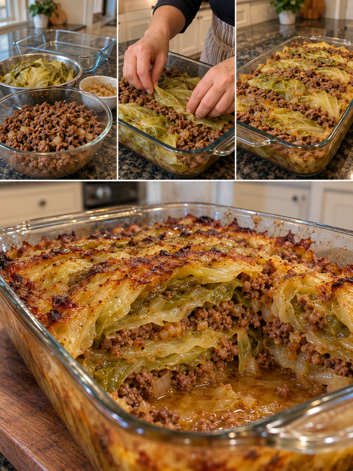 Easy Layered Cabbage & Minced Meat Casserole Recipe