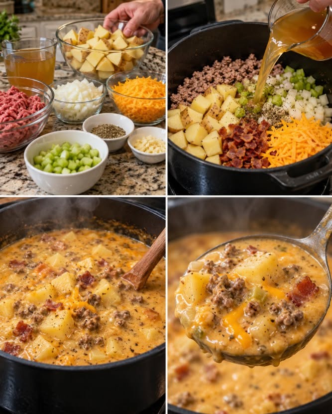 The Best Cheeseburger Potato Soup Recipe for Comforting Dinners