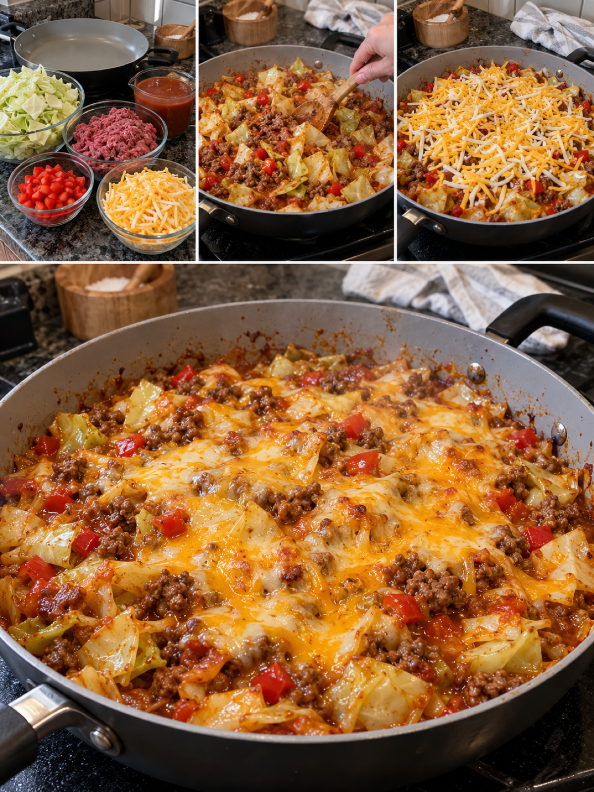 Easy Dirty Enchilada Cabbage: Cheesy Low-Carb Dinner