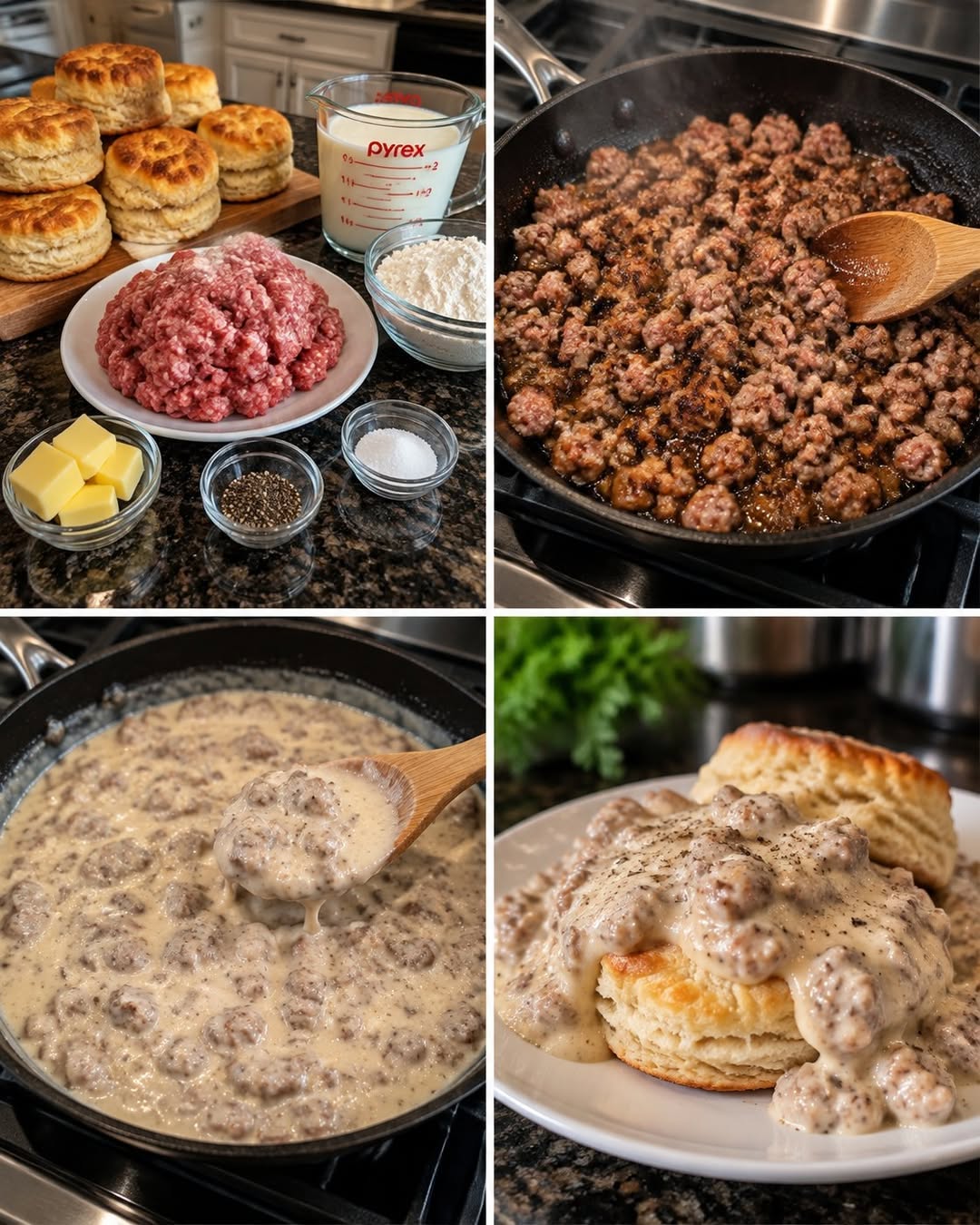 The Best Homemade Biscuits & Sausage Gravy Recipe