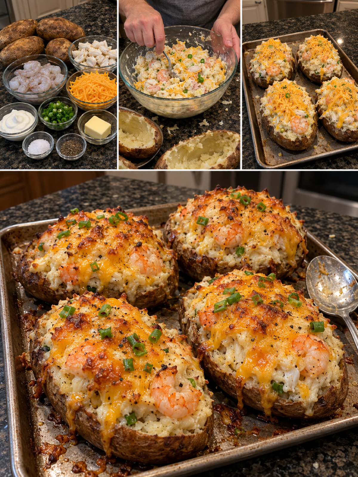 Easy Shrimp & Crab Stuffed Baked Potato Recipe
