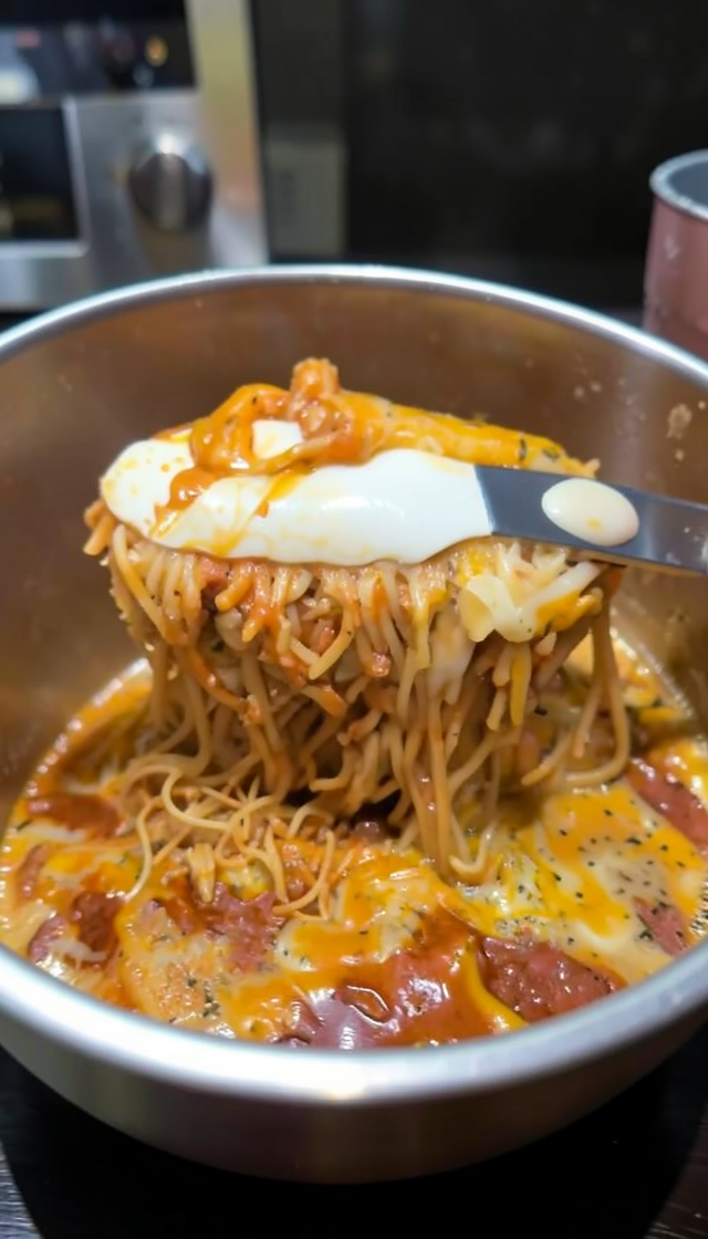 Easy Old Fashioned Spaghetti With Ground Beef & Cheese