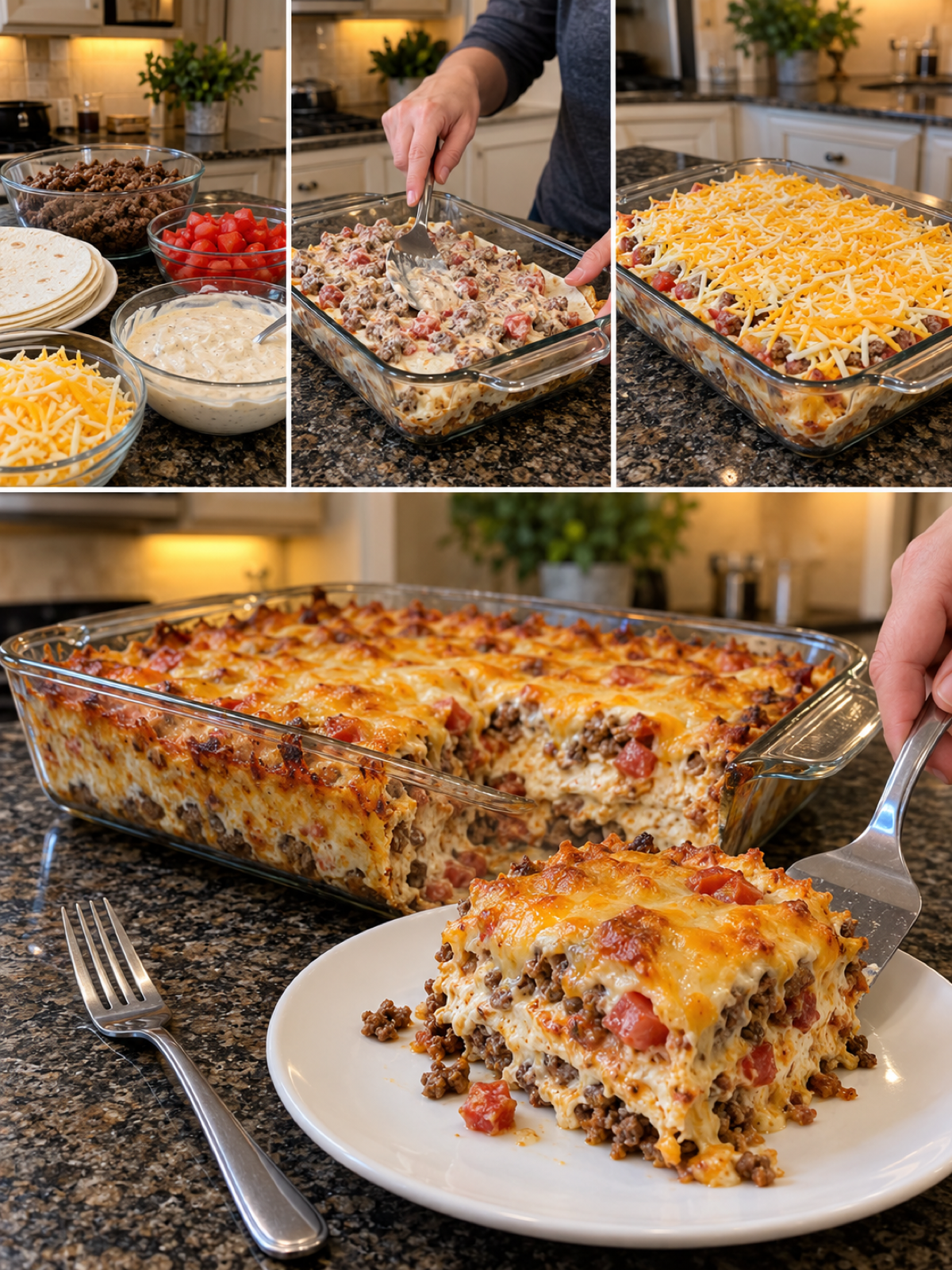 Easy Cheesy Loaded Taco Casserole Recipe for Family Dinner