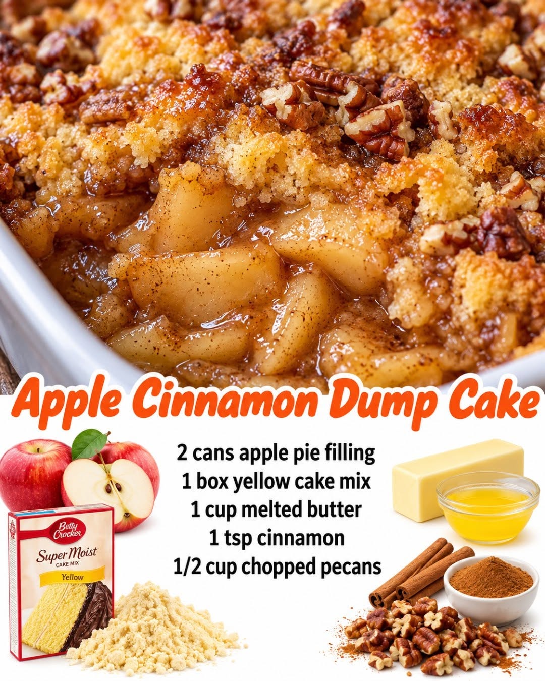Easy Apple Cinnamon Dump Cake Recipe for a Cozy Dessert