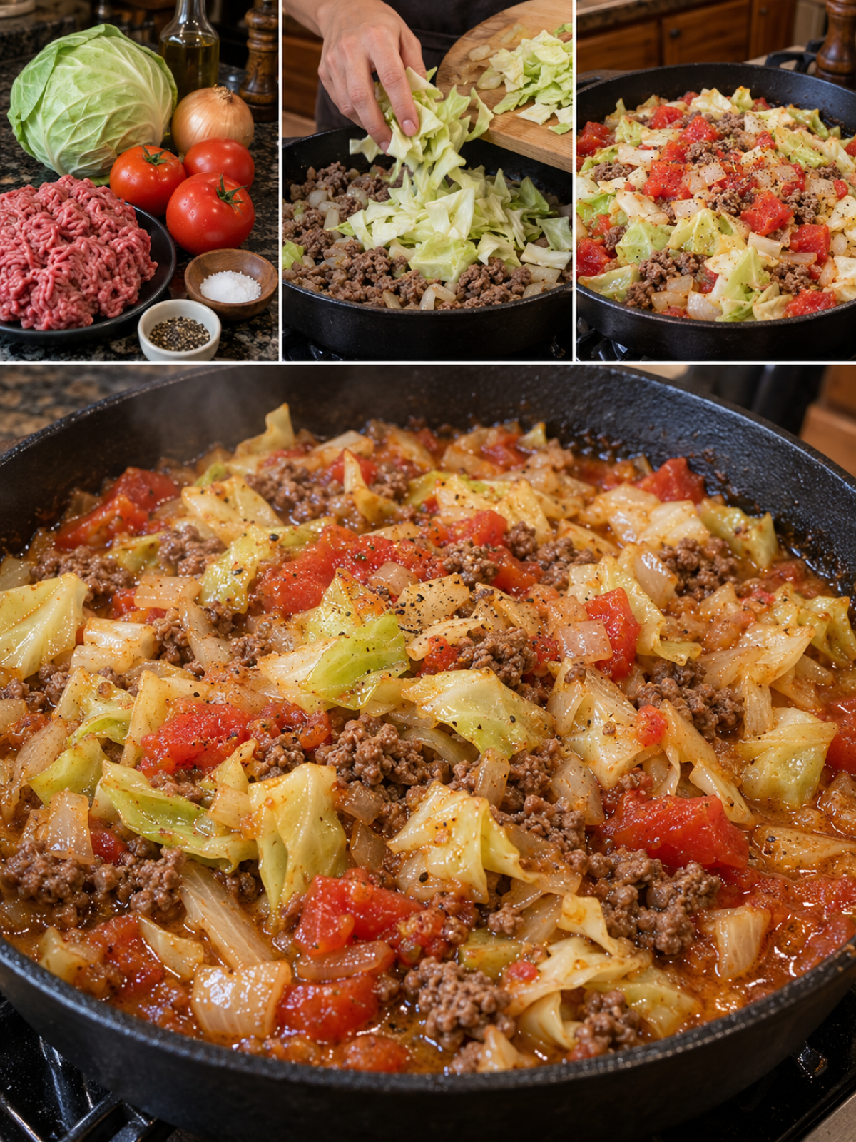 Easy Cabbage and Ground Beef: Hearty One-Skillet Dinner