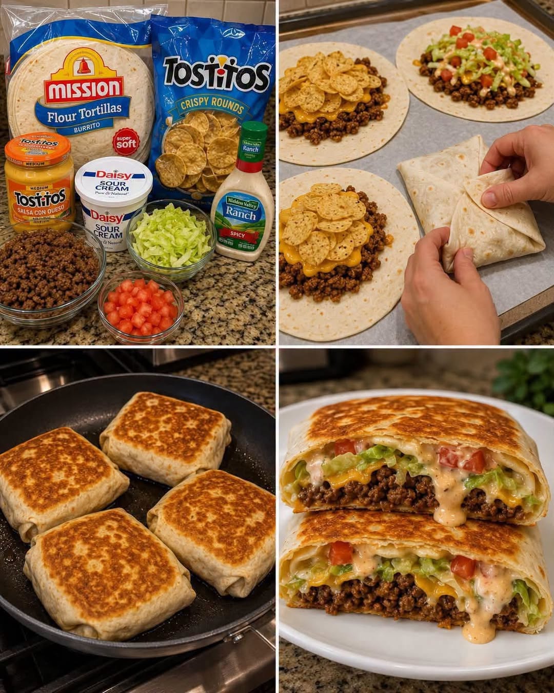 Best Ever Crunchwraps: Easy Beef Taco Wrap Recipe