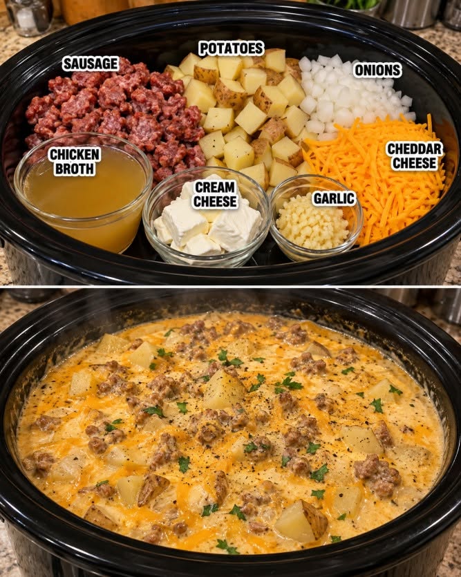 The Best Loaded Cheesy Sausage & Potato Soup Recipe