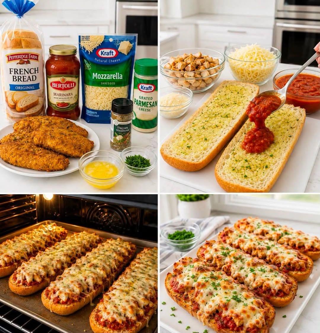 Easy Chicken Parmesan Garlic Bread for a Quick Dinner