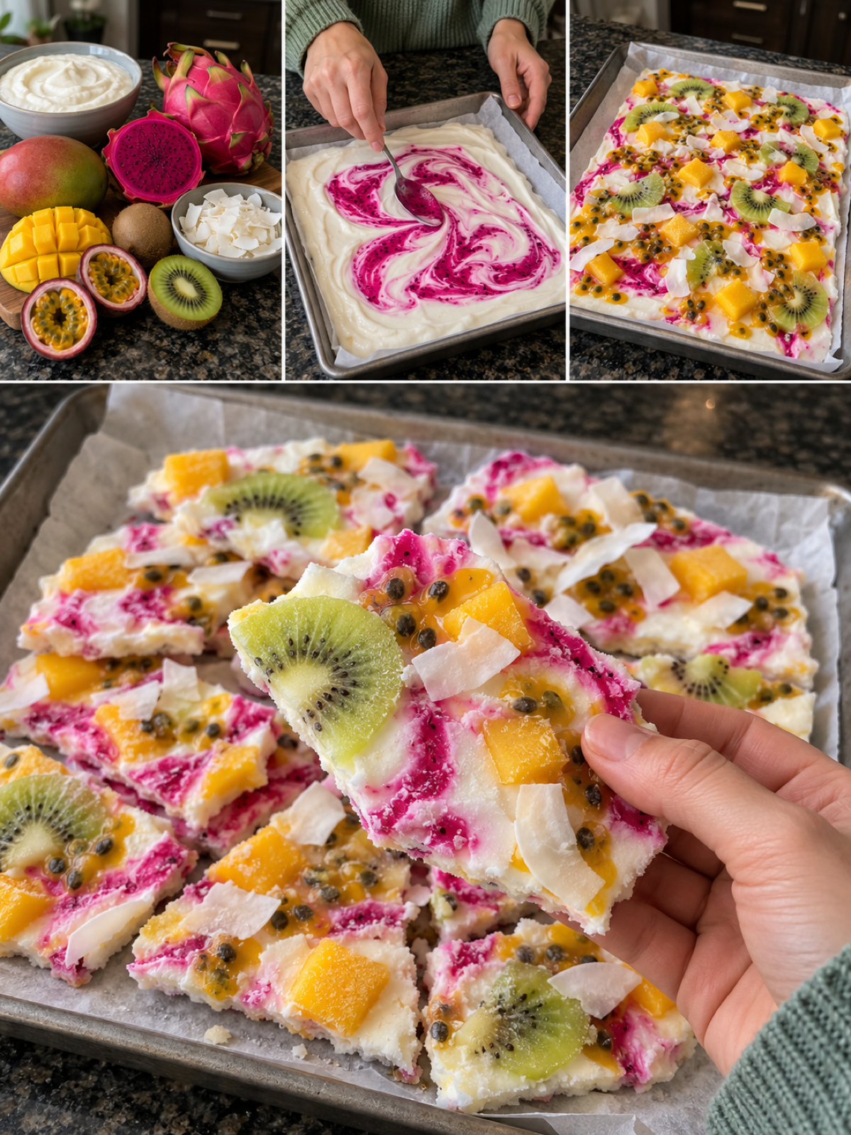 Easy Tropical Yogurt Bark Recipe for a Refreshing Snack