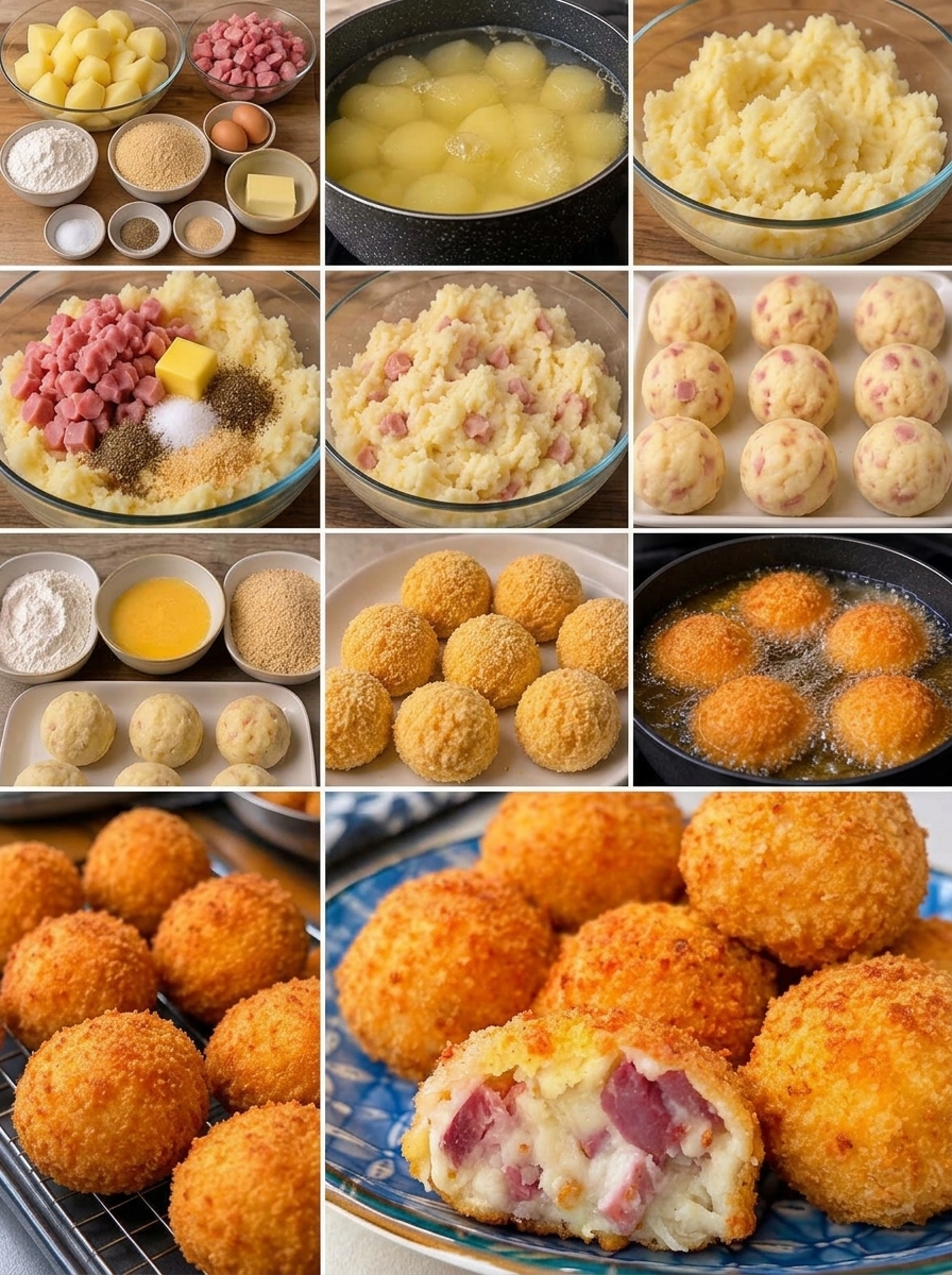 Crispy Potato & Ham Croquettes: The Best Snack Ever!
