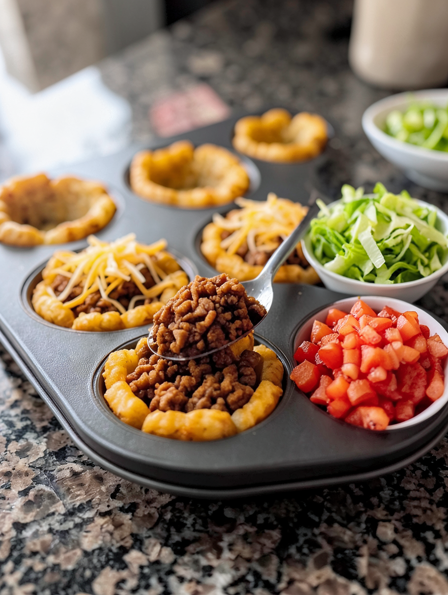 Easy Baked Taco Tater Tot Cups for a Fun Dinner Twist