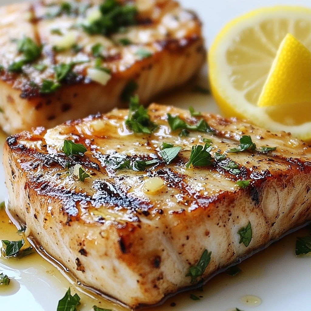 Zesty Healthy Dinners Lemon-Garlic Grilled Swordfish