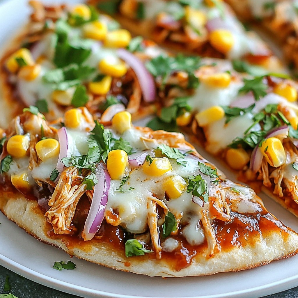 BBQ Chicken Flatbread Pizza Delightfully Simple Meal