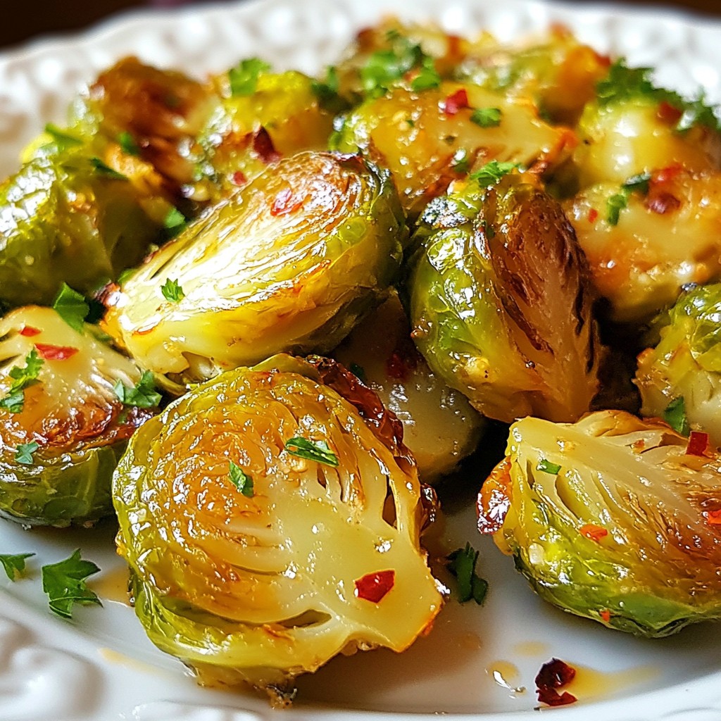 Honey Garlic Roasted Brussels Sprouts Delightful Dish