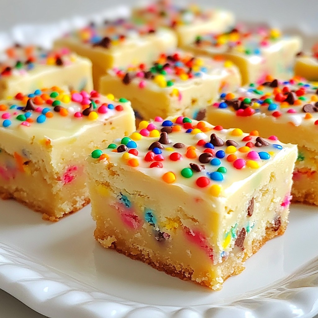 Funfetti Cookie Dough Bars Tasty Treat to Enjoy