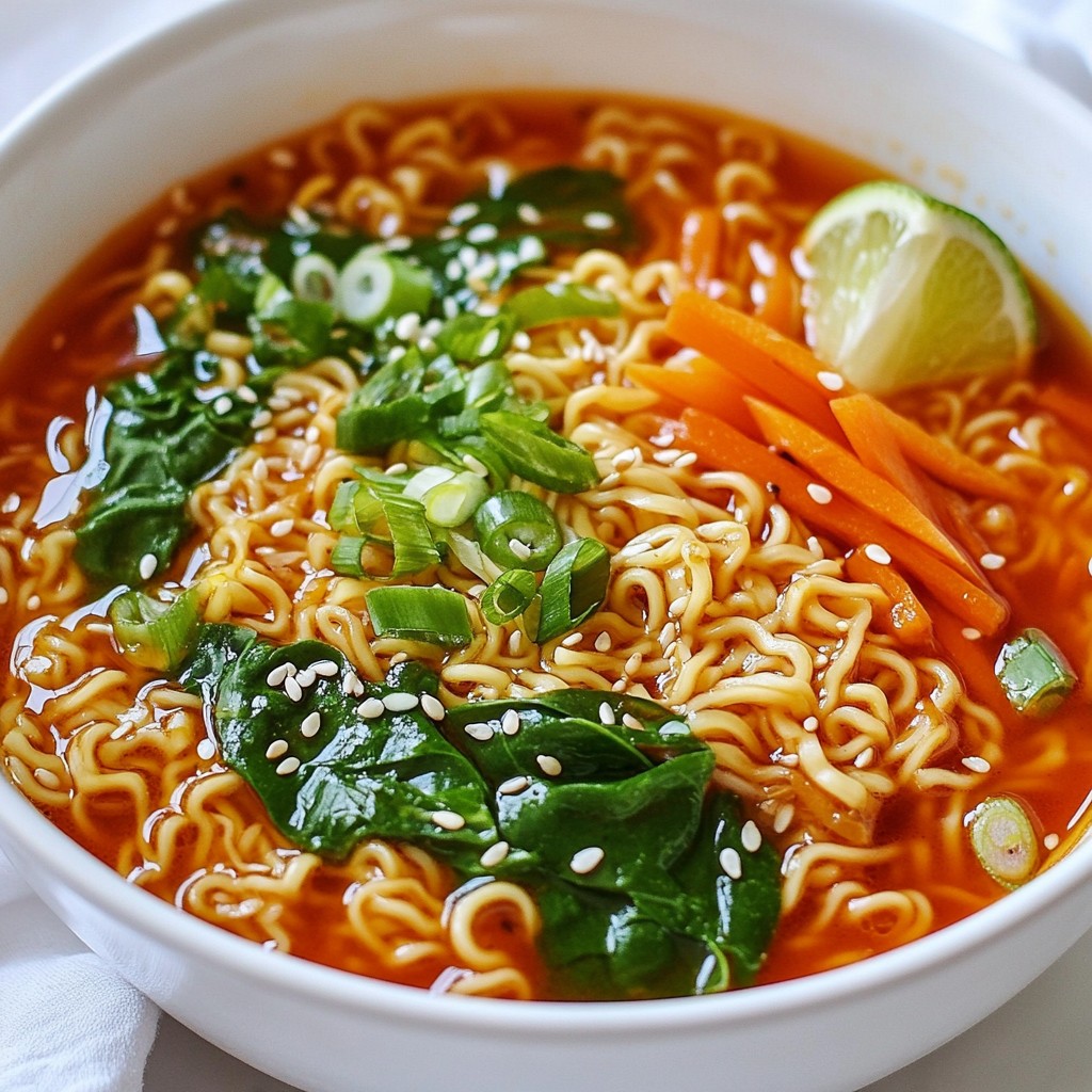 Spicy Sriracha Ramen Noodles Tasty and Quick Recipe