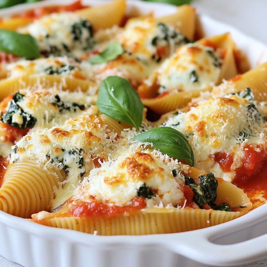 Spinach Ricotta Stuffed Shells Flavorful Dinner Recipe