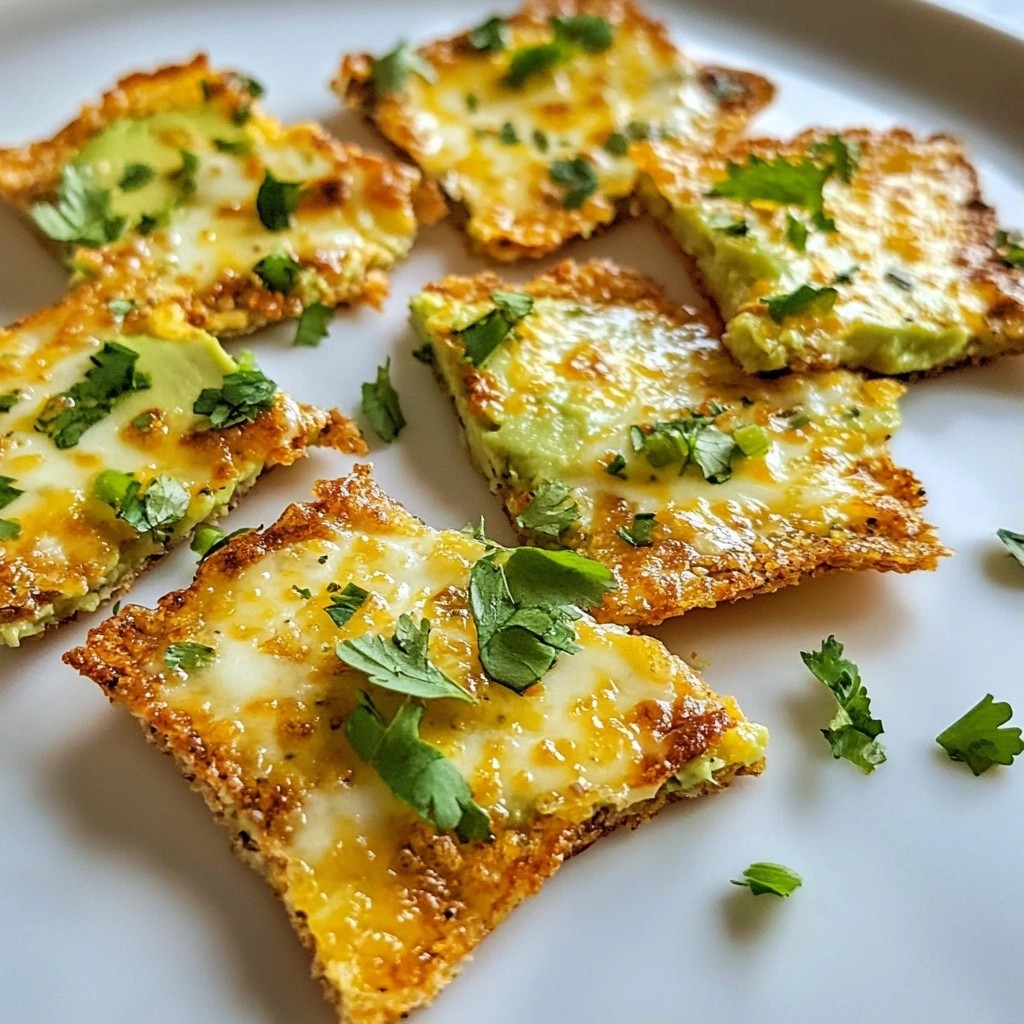 Crispy Keto Avocado Cheese Crisps Easy Low-Carb Snack
