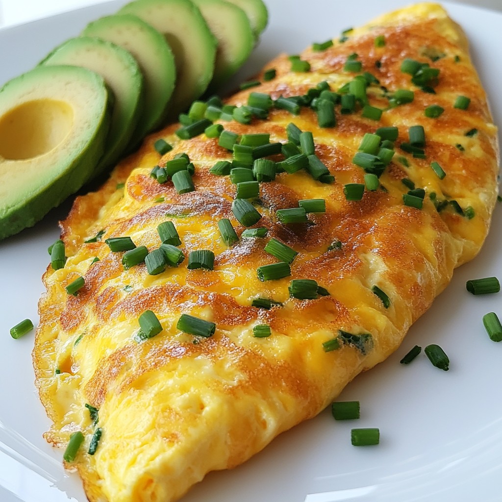 Savory Keto Cheddar and Chive Omelet Delight