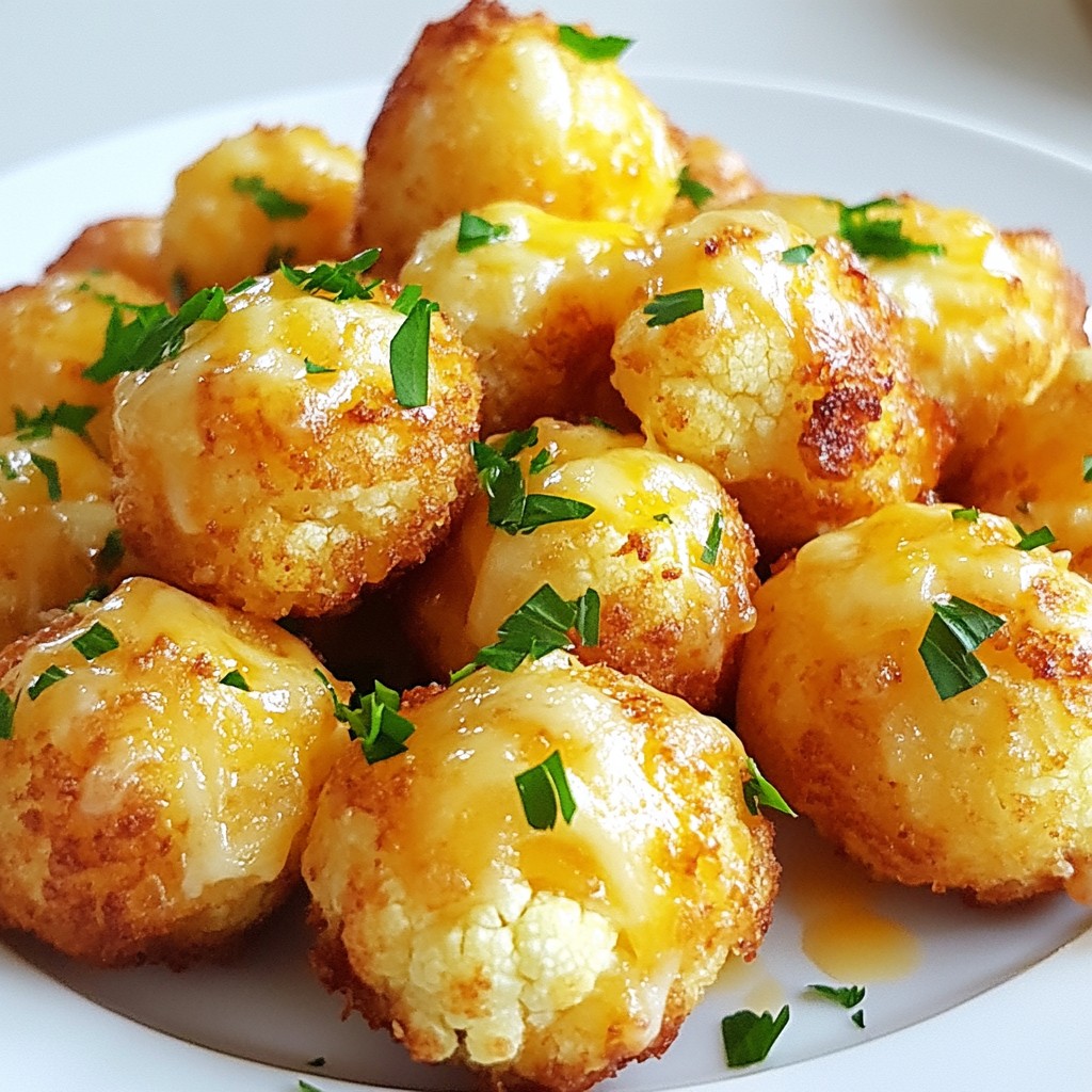 Cheesy Keto Cauliflower Bites Flavorful and Easy Snack