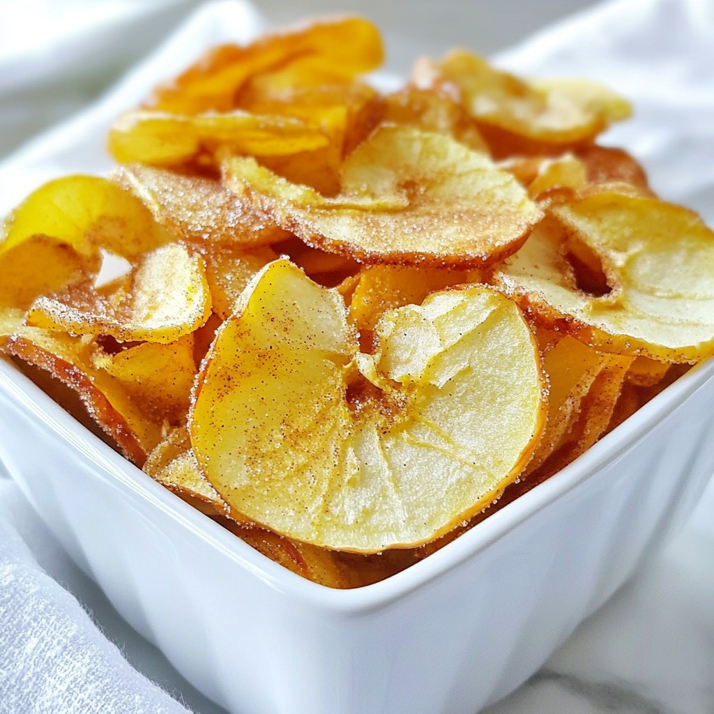 Cinnamon Sugar Apple Chips Crispy and Tasty Snack