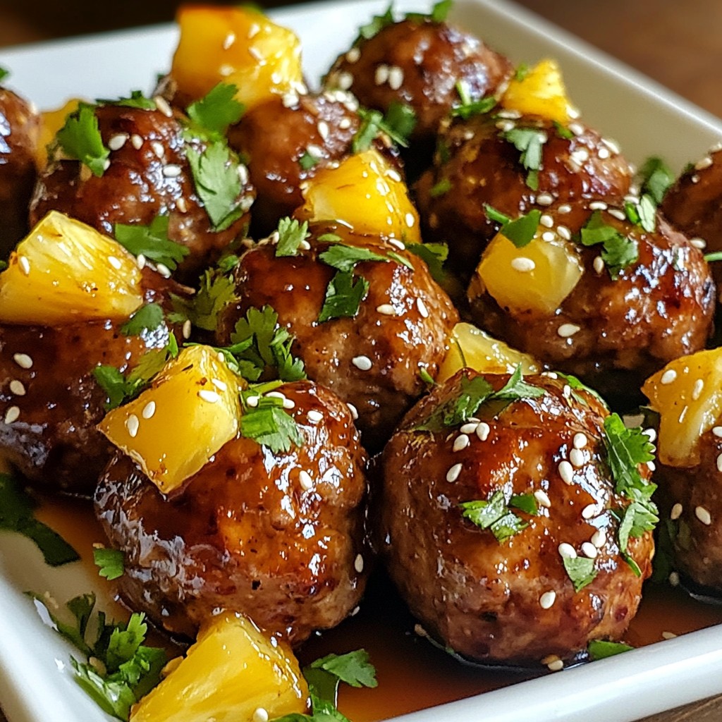 Pineapple Teriyaki Meatballs Flavorful Family Delight