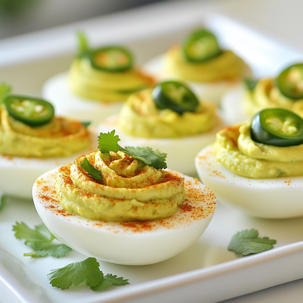 Spicy Keto Avocado Deviled Eggs Flavorful Delight