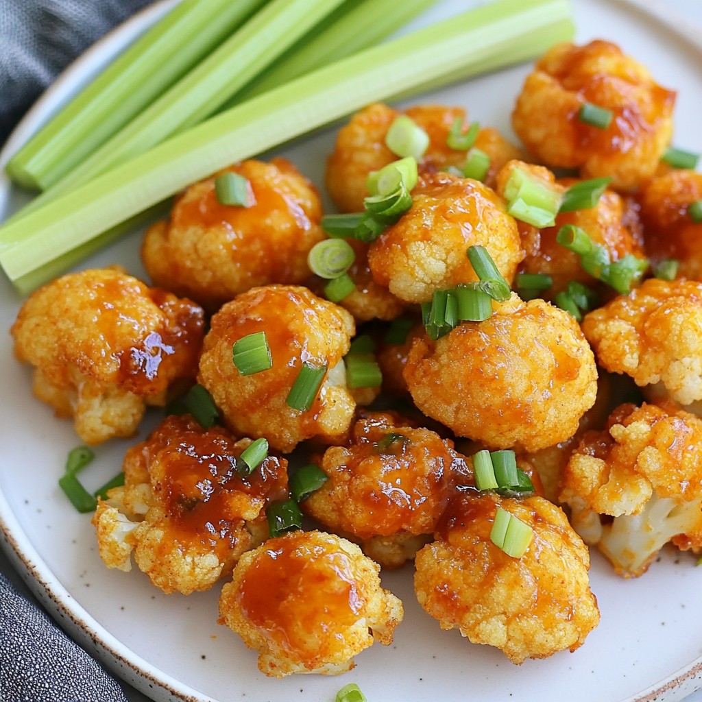 Crispy Keto Buffalo Cauliflower Bites Easy and Tasty