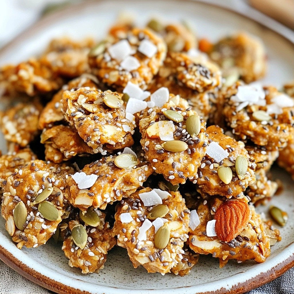 Crunchy Keto Almond Butter Seed Clusters Recipe