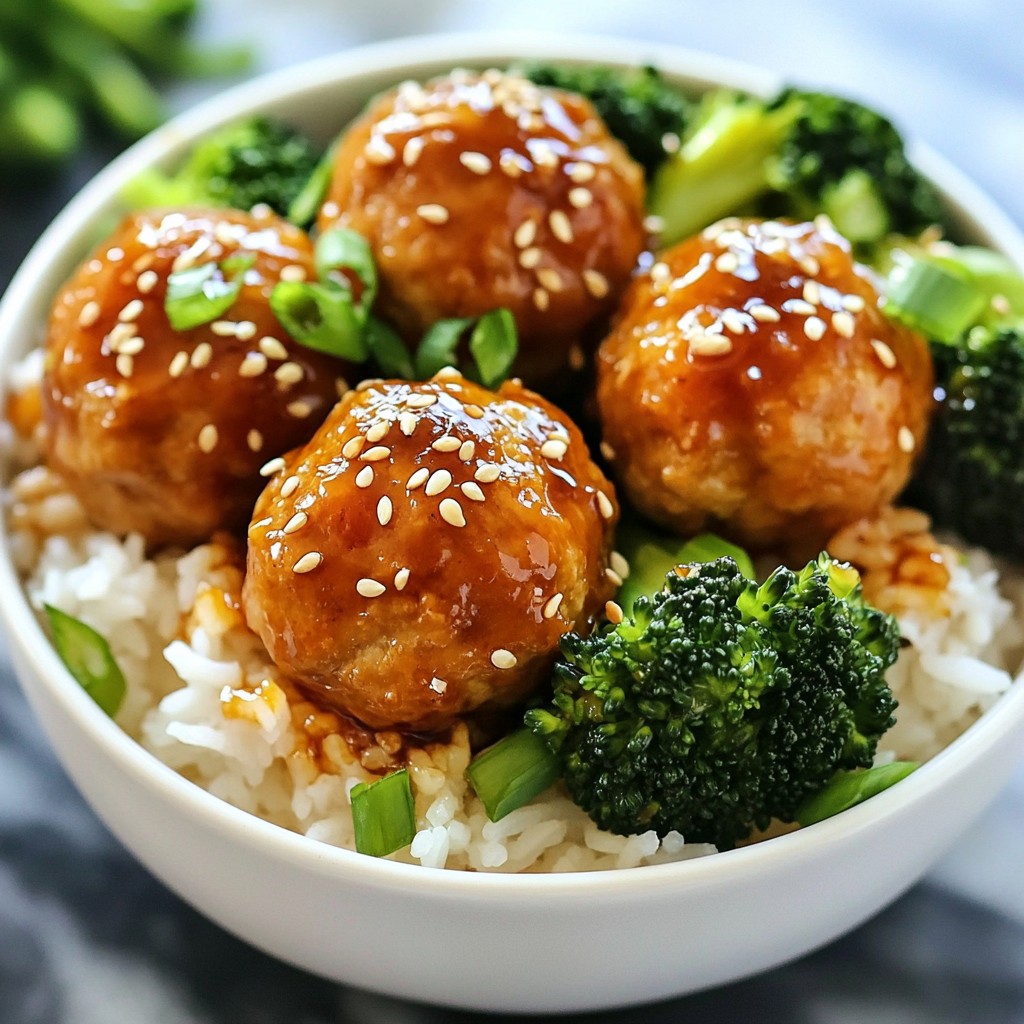 Teriyaki Meatball Bowls Flavorful and Easy Recipe