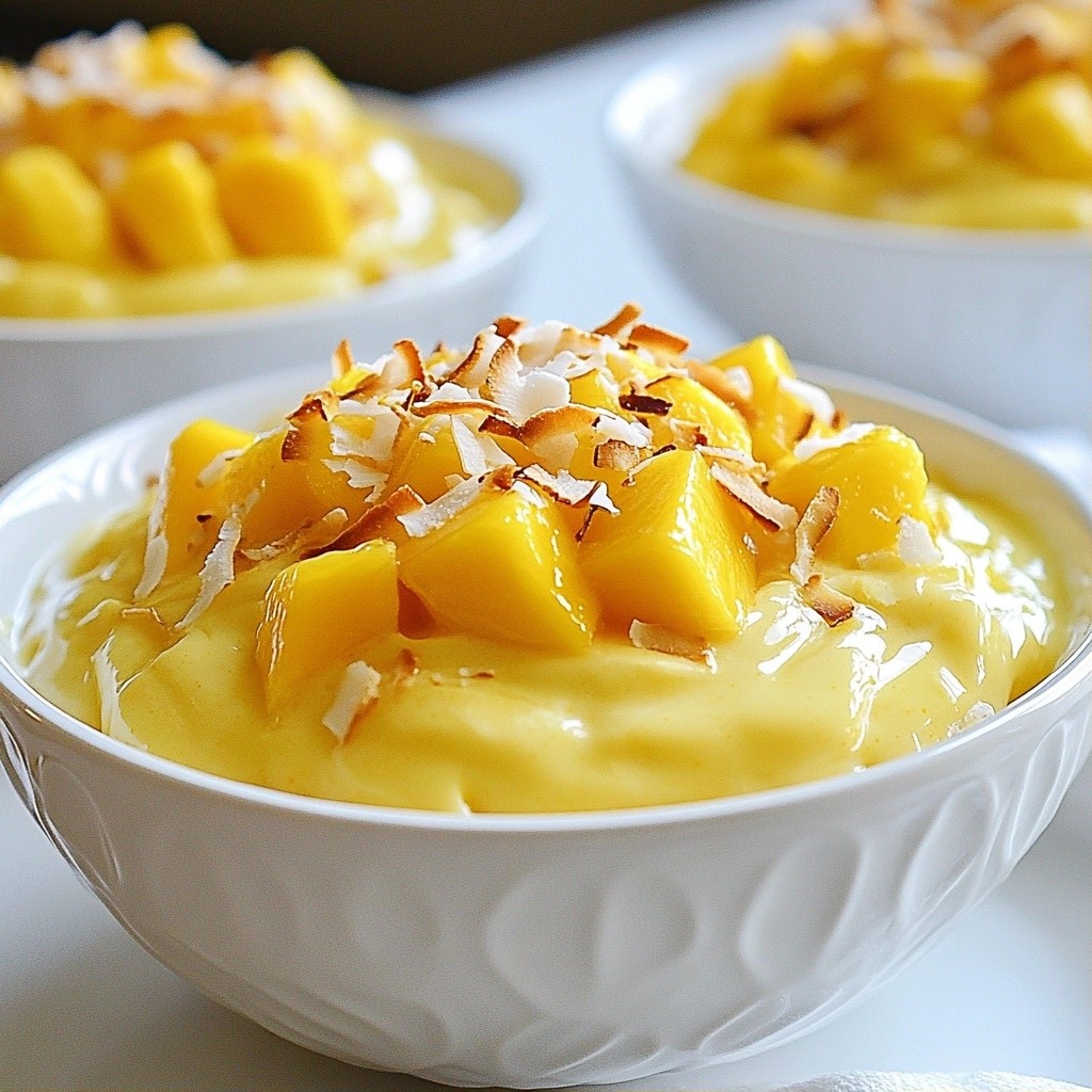Creamy Low-Carb Mango Coconut Pudding Delight