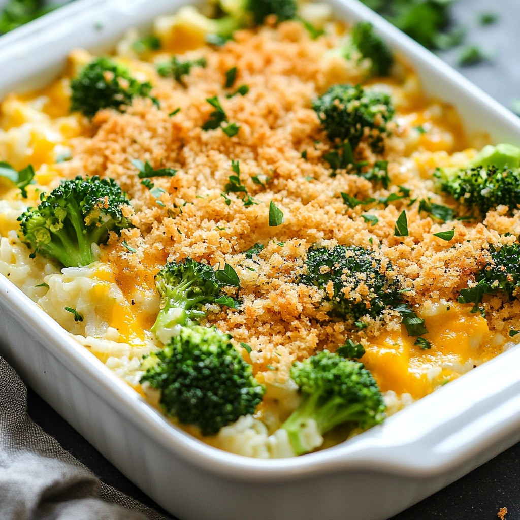 Cheesy Broccoli Rice Casserole Super Comfort Food