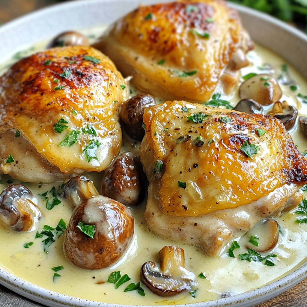 Rich Keto Creamy Mushroom Chicken Easy and Tasty Meal