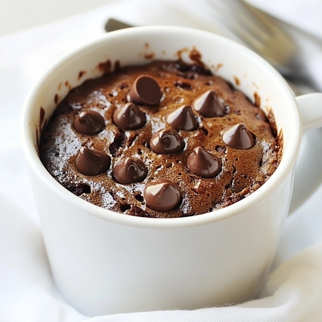 Gooey Sugar-Free Chocolate Chip Mug Cake Delight