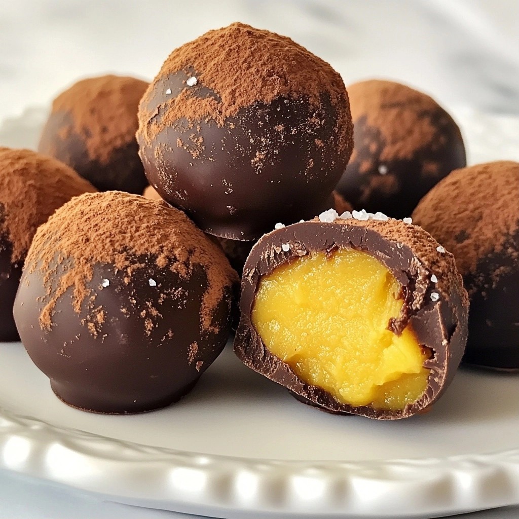 Velvety Mango Chocolate Truffles with Creamy Centers