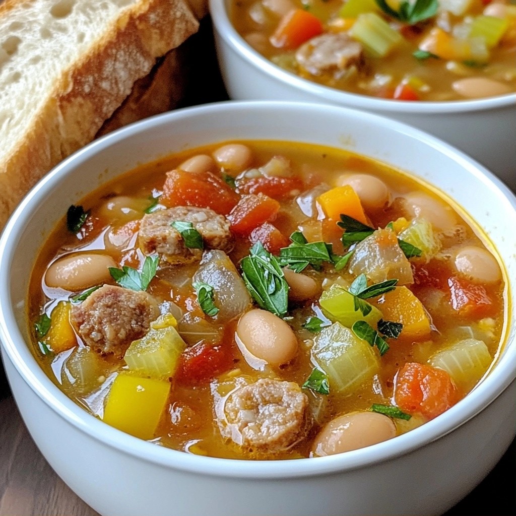 Hearty One-Pot Recipes Sausage and Bean Soup Delight