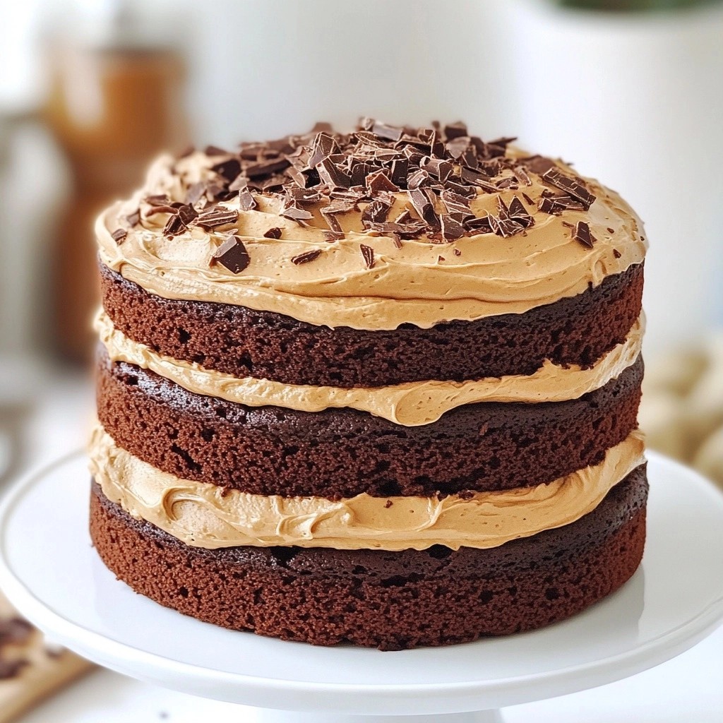 Moist Chocolate Chiffon Cake with Coffee Buttercream