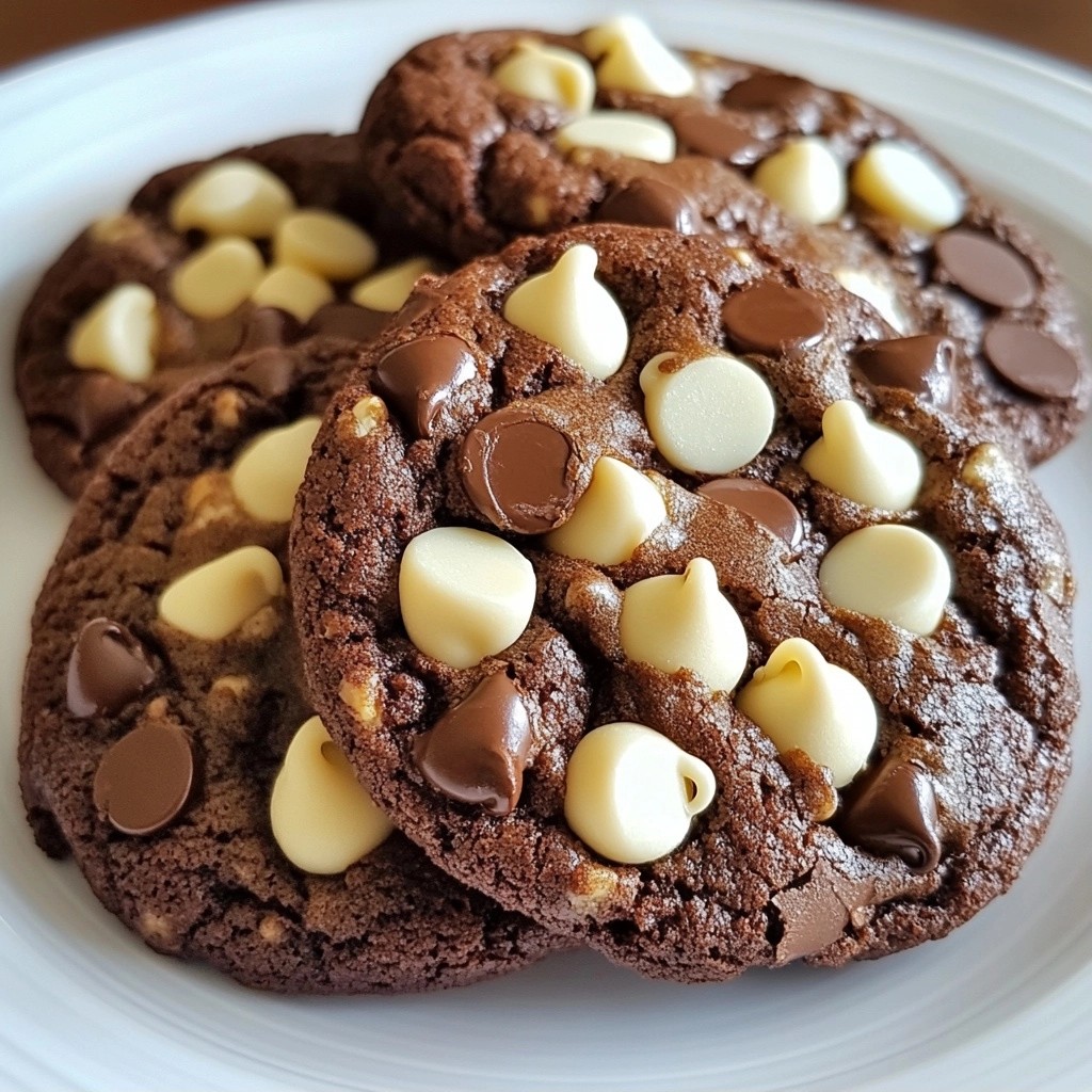Chewy Double Chocolate Chip Brownie Cookies Delight