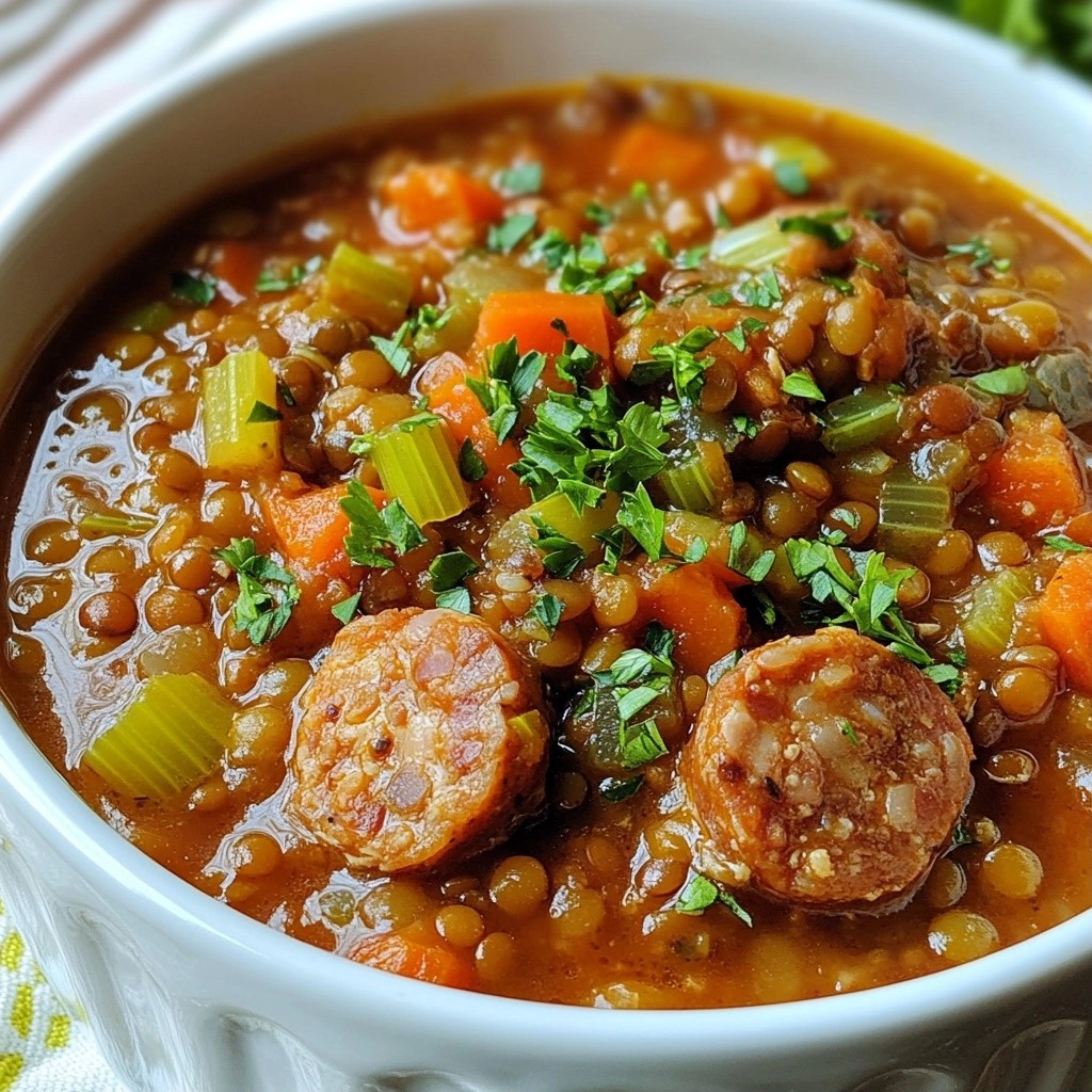 Savory One-Pot Recipes Chicken Sausage and Lentil Stew