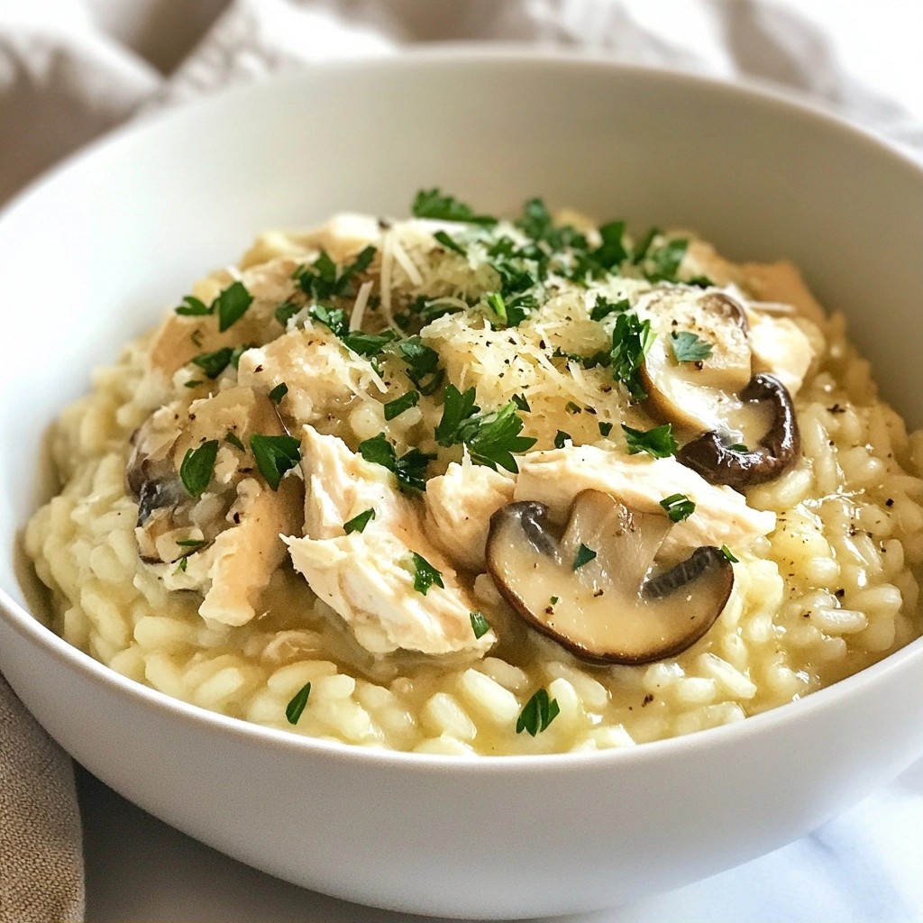 Delicious Family Meals Chicken and Mushroom Risotto